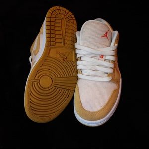 Women’s (size 7.5) Jordan 1 low brown pink white (authentic)